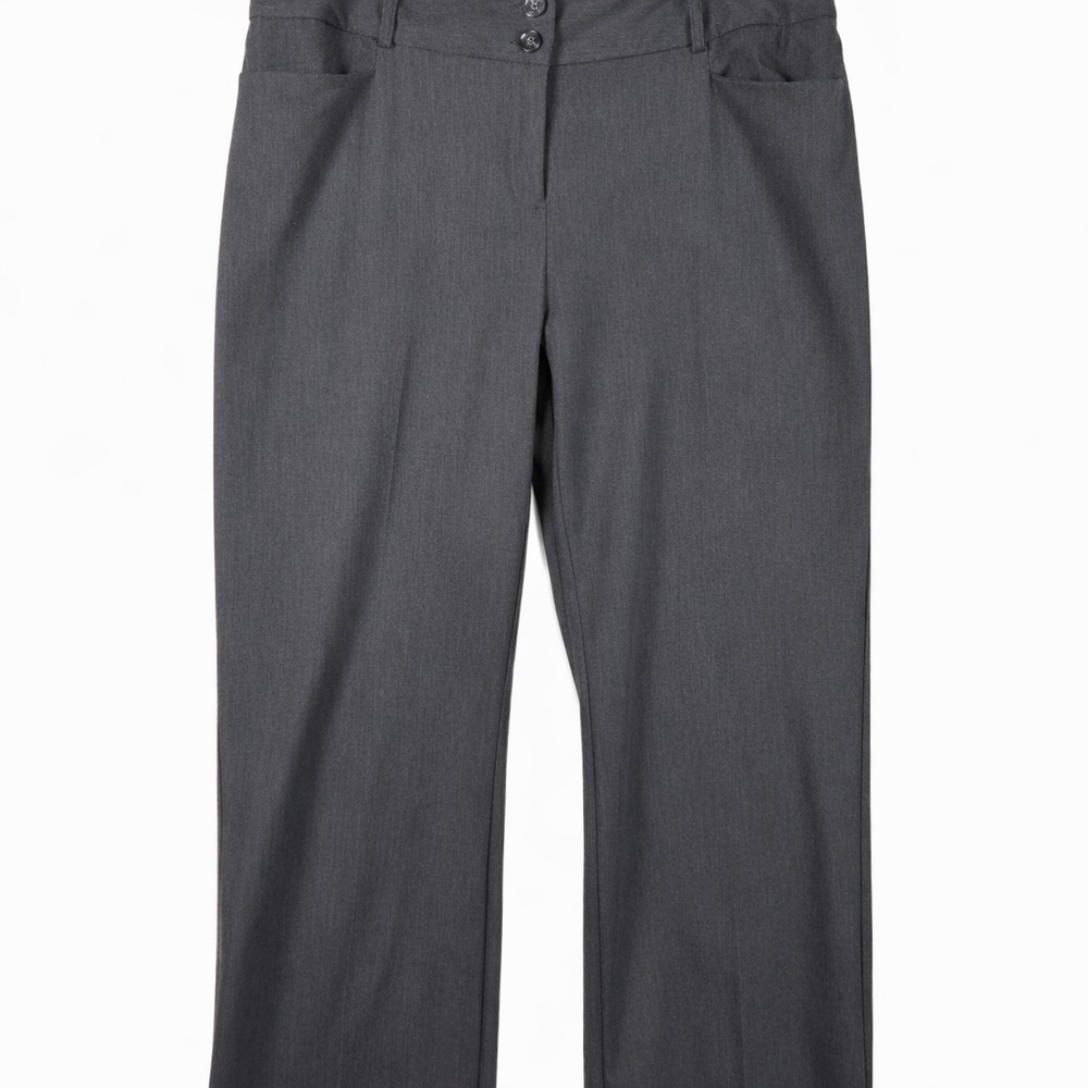 Alfani Mens Gray Dress Pants Size 16 Short Career Work Slacks Flat Front 36x3